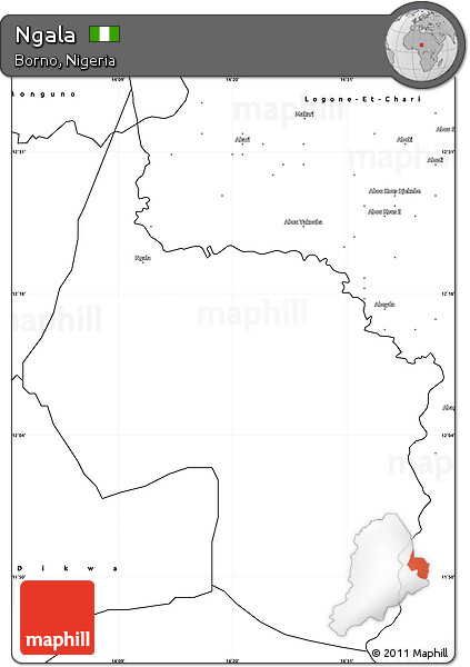 Blank Simple Map of Ngala