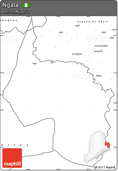 Blank Simple Map of Ngala