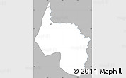 Gray Simple Map of Ngala, single color outside