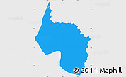 Political Simple Map of Ngala, single color outside