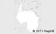 Silver Style Simple Map of Ngala