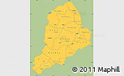 Savanna Style Simple Map of Borno, single color outside