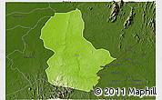 Physical 3D Map of Ikom, darken