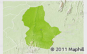 Physical 3D Map of Ikom, lighten