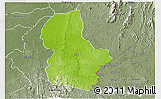 Physical 3D Map of Ikom, semi-desaturated