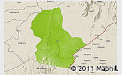 Physical 3D Map of Ikom, shaded relief outside