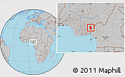 Gray Location Map of Ikom