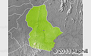 Physical Map of Ikom, desaturated