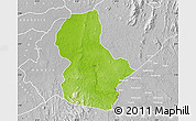 Physical Map of Ikom, lighten, desaturated