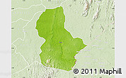 Physical Map of Ikom, lighten