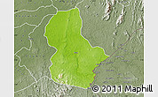 Physical Map of Ikom, semi-desaturated