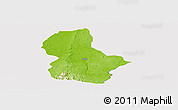 Physical Panoramic Map of Ikom, cropped outside