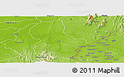 Physical Panoramic Map of Ikom