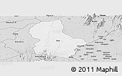 Silver Style Panoramic Map of Ikom