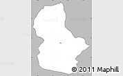 Gray Simple Map of Ikom, cropped outside