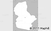 Gray Simple Map of Ikom, single color outside