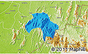 Political 3D Map of Obanliku, physical outside
