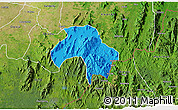 Political 3D Map of Obanliku, satellite outside