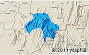 Political 3D Map of Obanliku, shaded relief outside