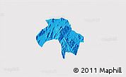 Political 3D Map of Obanliku, single color outside