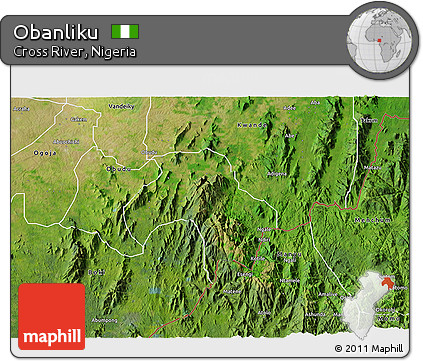 Satellite 3D Map of Obanliku