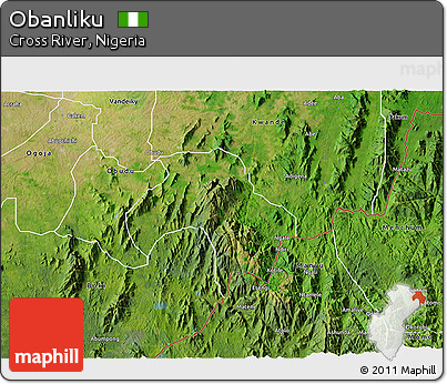 Satellite 3D Map of Obanliku