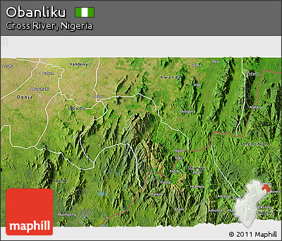 Satellite 3D Map of Obanliku