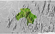 Satellite 3D Map of Obanliku, lighten, desaturated