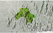 Satellite 3D Map of Obanliku, lighten, semi-desaturated