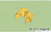 Savanna Style 3D Map of Obanliku, single color outside