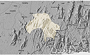 Shaded Relief 3D Map of Obanliku, darken, desaturated