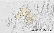 Shaded Relief 3D Map of Obanliku, lighten, desaturated