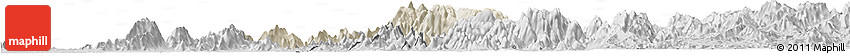 Shaded Relief Horizon Map of Obanliku, desaturated