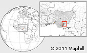 Blank Location Map of Obanliku, highlighted country, highlighted parent region, within the entire country