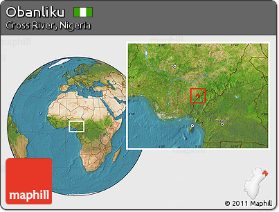 Satellite Location Map of Obanliku