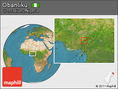 Satellite Location Map of Obanliku