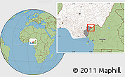 Savanna Style Location Map of Obanliku, highlighted country, highlighted parent region