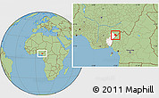 Savanna Style Location Map of Obanliku, highlighted parent region
