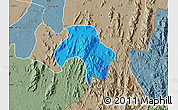 Political Map of Obanliku, semi-desaturated