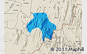 Political Map of Obanliku, shaded relief outside