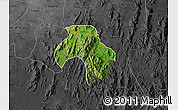 Satellite Map of Obanliku, darken, desaturated