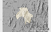 Shaded Relief Map of Obanliku, darken, desaturated