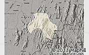 Shaded Relief Map of Obanliku, darken, semi-desaturated