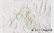 Shaded Relief Map of Obanliku, lighten, semi-desaturated