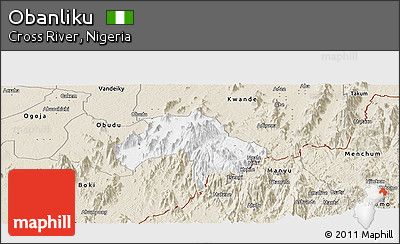 Classic Style Panoramic Map of Obanliku
