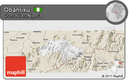 Classic Style Panoramic Map of Obanliku