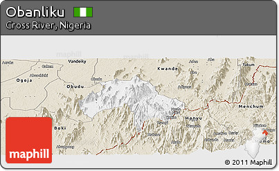 Classic Style Panoramic Map of Obanliku