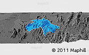 Political Panoramic Map of Obanliku, darken, desaturated