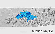 Political Panoramic Map of Obanliku, lighten, desaturated