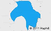 Political Simple Map of Obanliku, single color outside, borders and labels